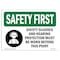 Signmission OSHA Sign, Glasses & Hearing Protection, 10in X 7in, 10" W, 7" H, Landscape, OS-SF-D-710-L-10906 OS-SF-D-710-L-10906 - alternate 1